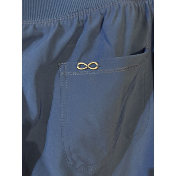 NWT Cherokee Women Mid Rise Tapered Leg Pant Petite Size XL CK065AP RYPS Royal - Picture 4 of 10